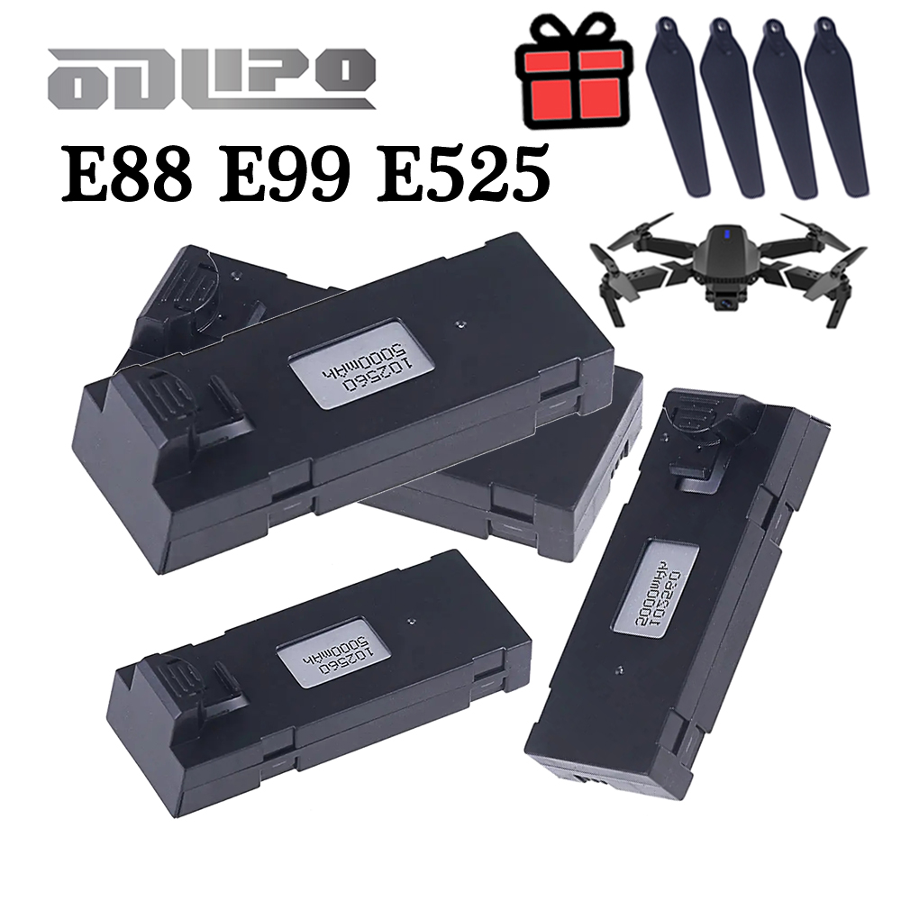 E88 3.7V 5000mAh LiPo Batteria - Eachine Drone E58 recensione e prezzo